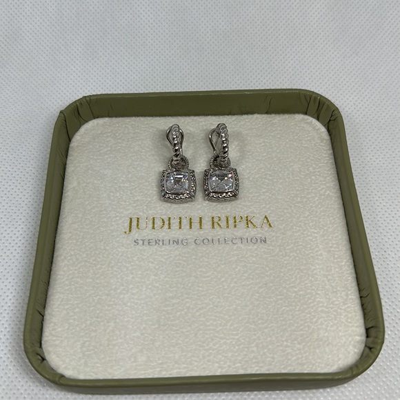 Judith Ripka Sterling Silver Diamonique Earrings - Picture 3 of 12